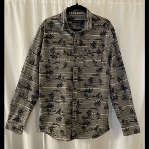 Men’s Palm Island Hawwaian Long sleeve Dress Shirt